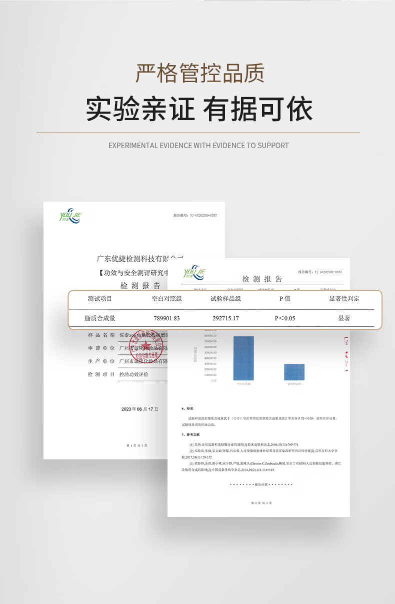 嚴(yán)格管控品質(zhì)，實(shí)驗(yàn)親證，有據(jù)可依